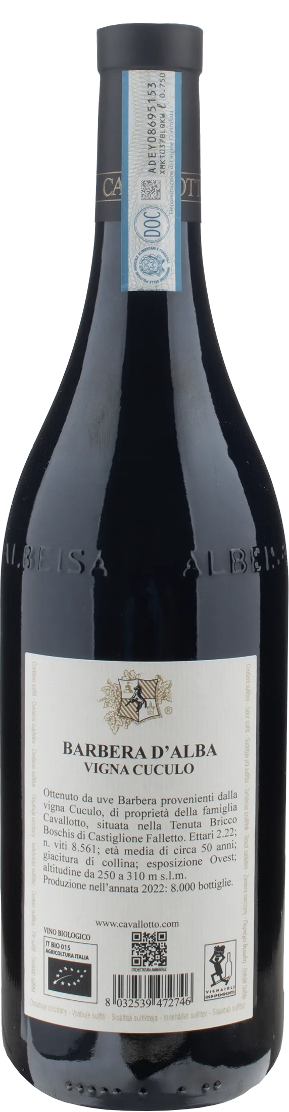 Cavallotto Barbera d'Alba Vigna del Cuculo Superiore 2022