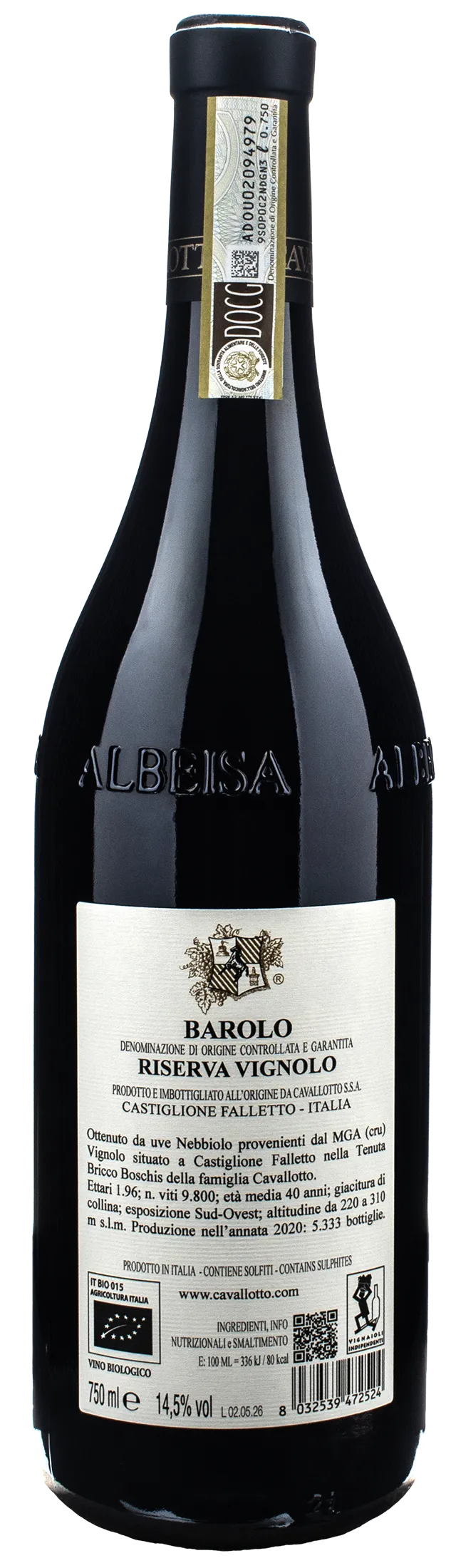 Cavallotto Barolo Riserva Vignolo 2020