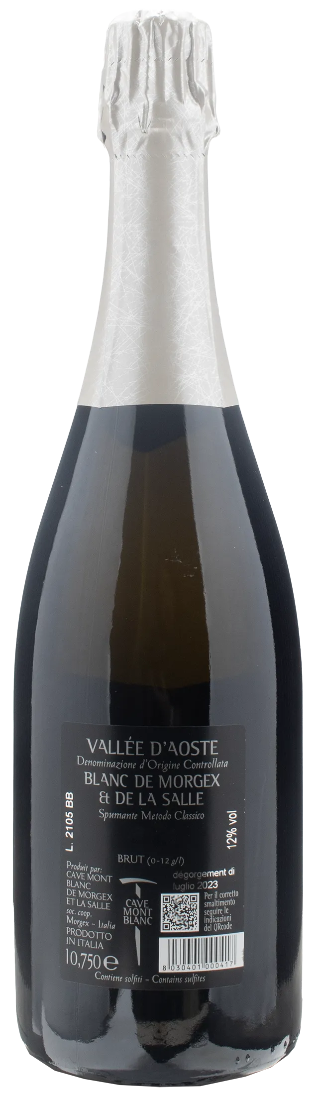 Cave Mont Blanc De Morgex Blanc du Blanc Metodo Classico Brut 2020