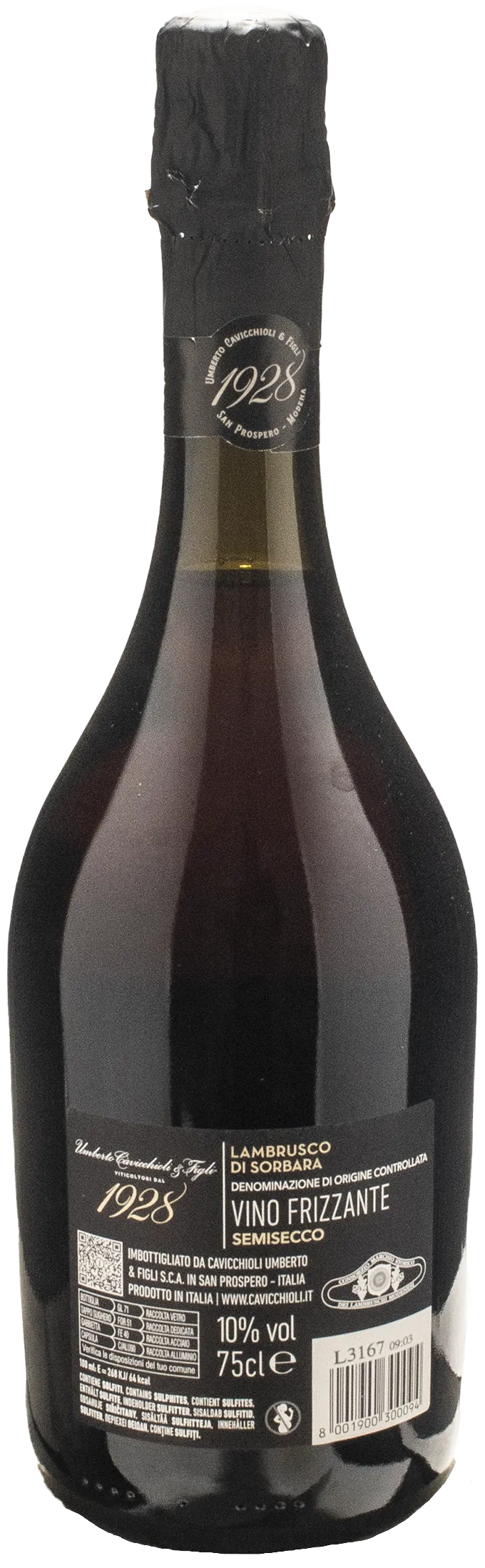 Cavicchioli Lambrusco di Sorbara 1928 Semisecco