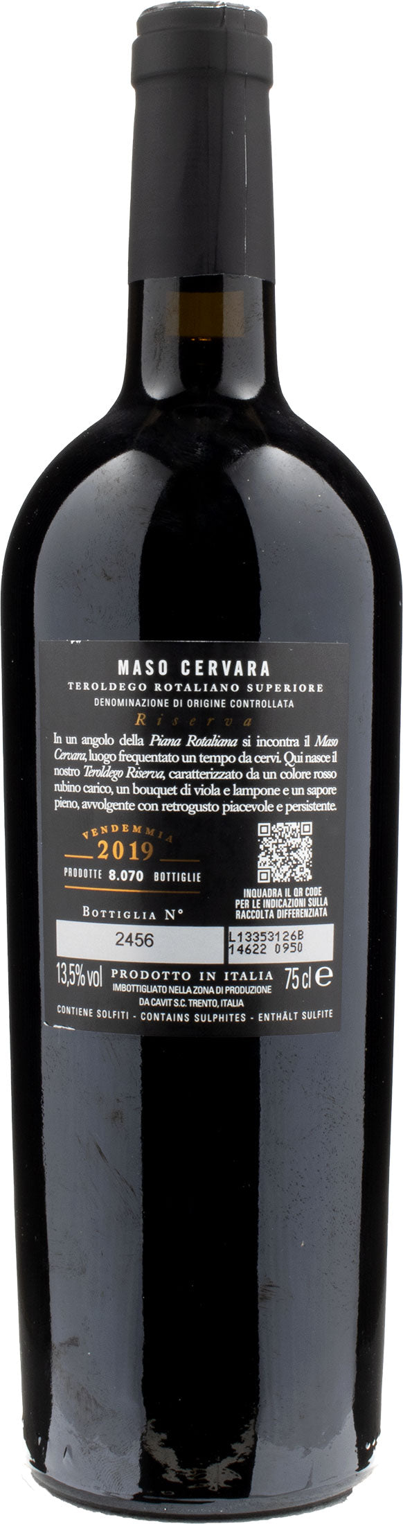 Cavit Maso Cervara Teroldego Rotaliano Superiore Riserva 2019