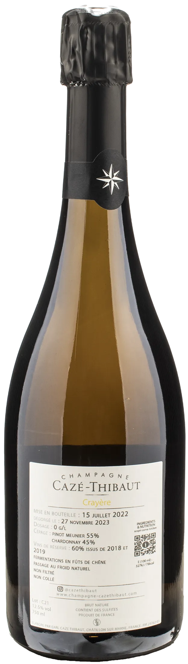 Caze Thibaut Champagne Brut Nature Crayere