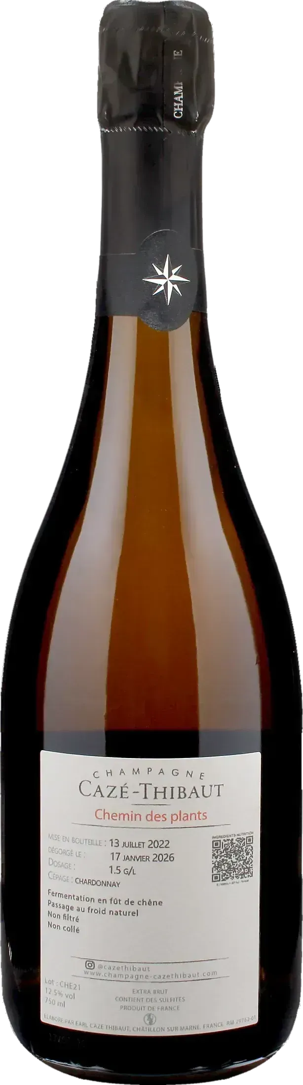 Caze Thibaut Champagne Chemin des Plants Extra Brut 2021