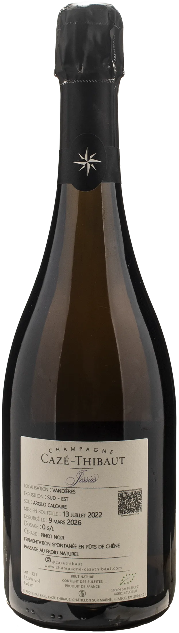 Caze Thibaut Champagne Jossias Brut Nature 2021