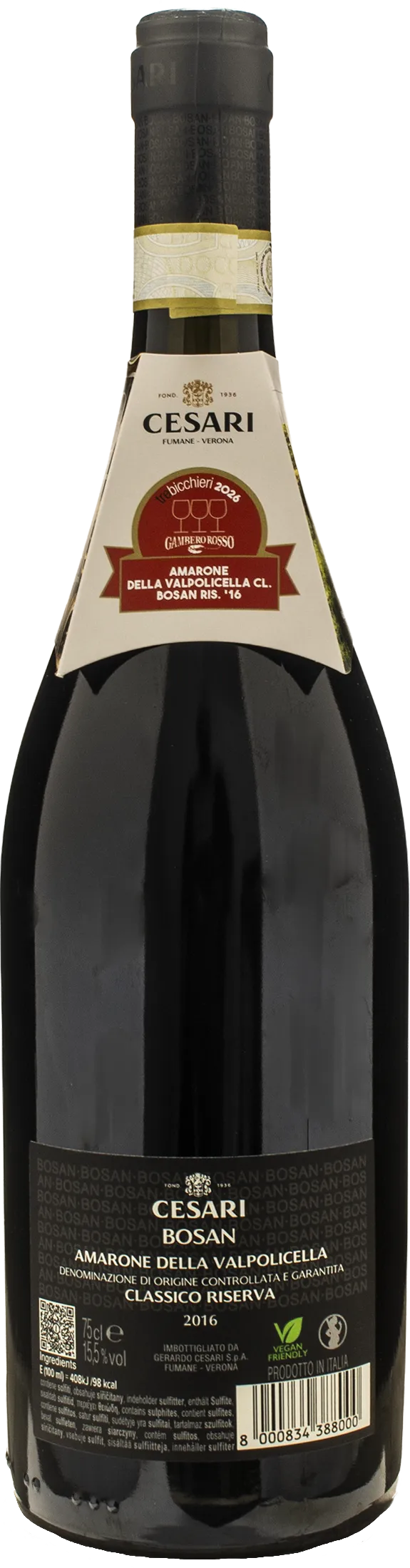 Cesari Amarone della Valpolicella Classico Bosan Riserva 2016