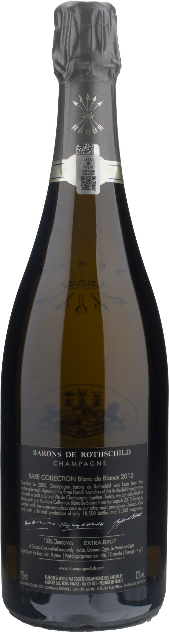 Champagne Barons de Rothschild Rare Collection Blanc de Blancs Extra Brut 2012