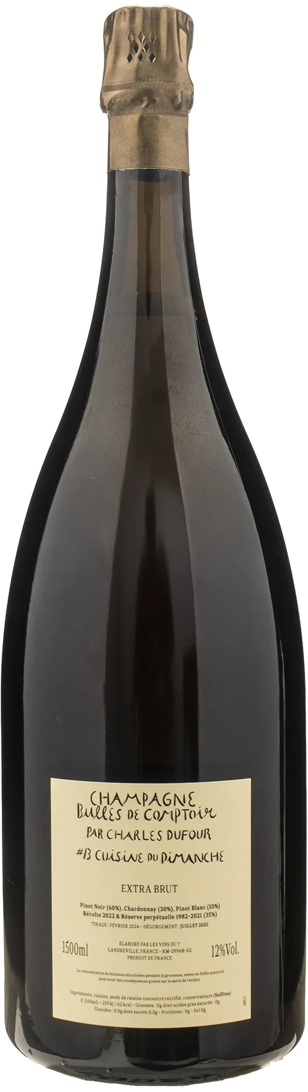 Charles Dufour Champagne Bulles de Comptoir 13 Extra Brut Magnum