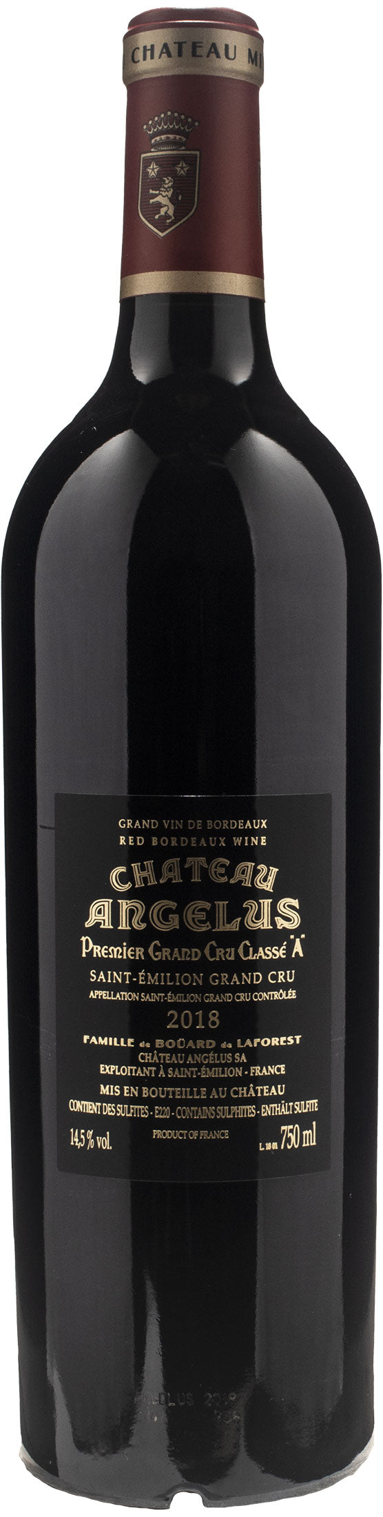 Chateau Angelus Saint Emilion Grand Cru 2018