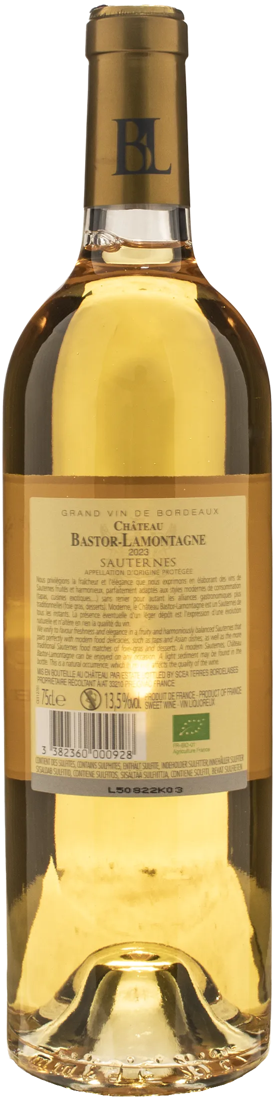 Chateau Bastor Lamontagne Sauternes 2023