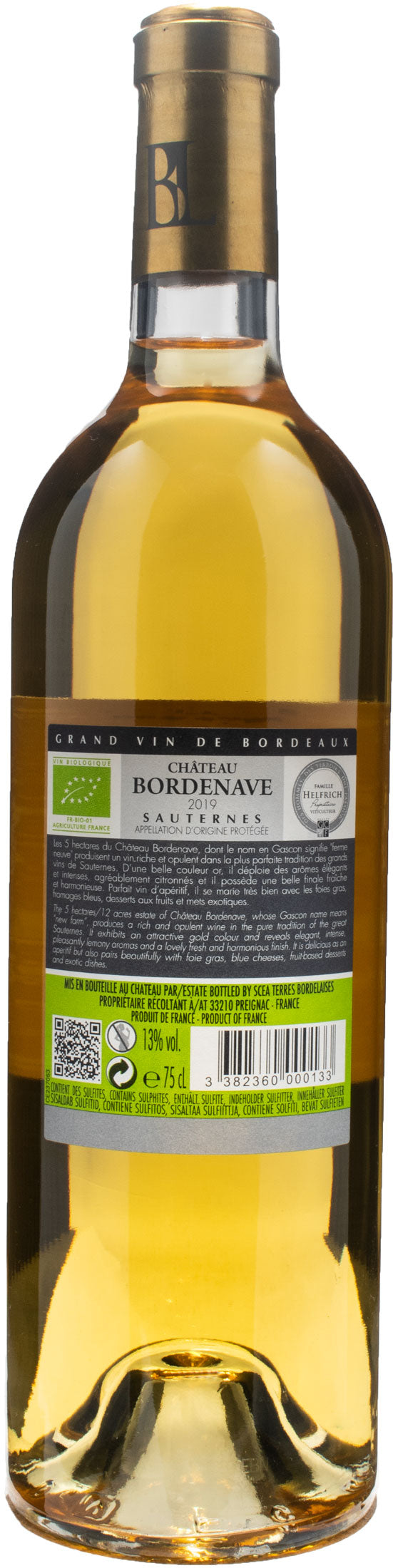 Chateau Bordenave Sauternes 2019