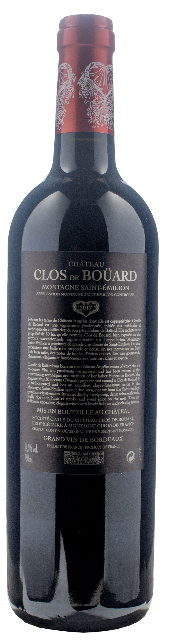 Chateau Clos de Bouard Montagne Saint Emilion 2017