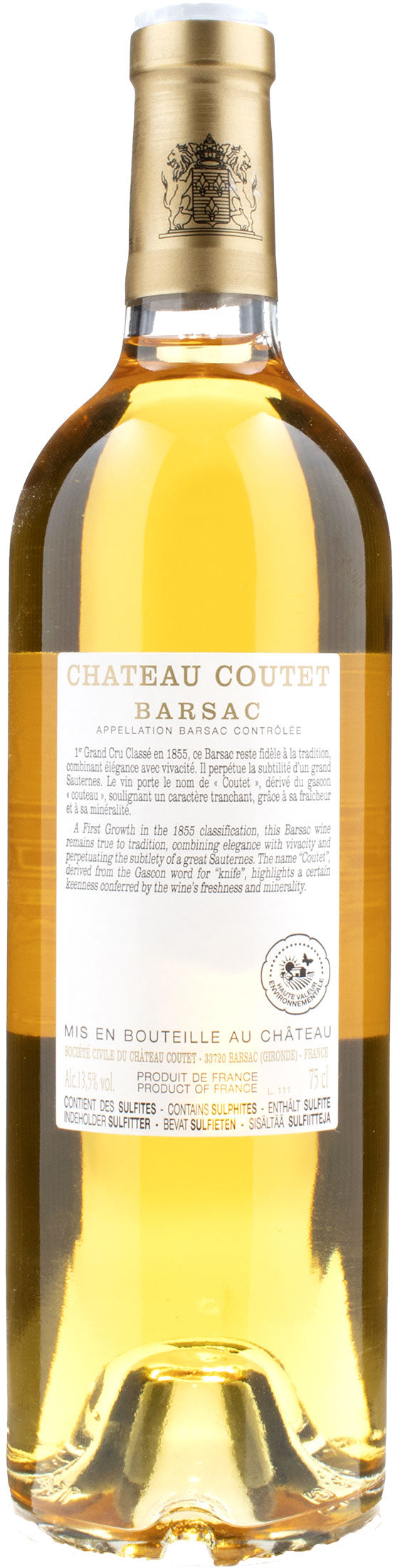 Chateau Coutet Barsac 1er Grand Cru Classè 2019