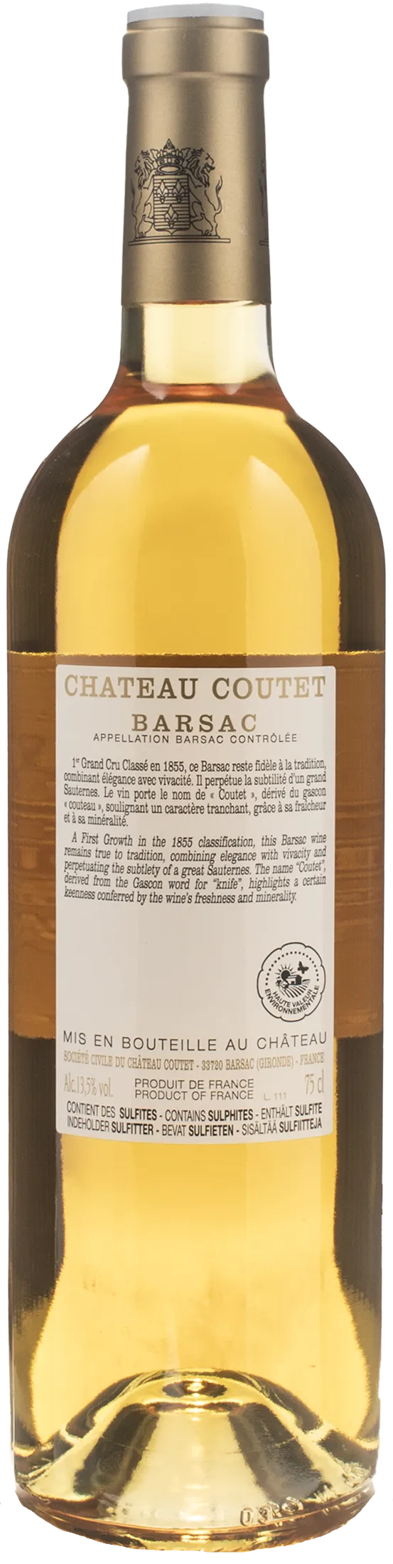 Chateau Coutet Barsac 1er Grand Cru Classe 2020