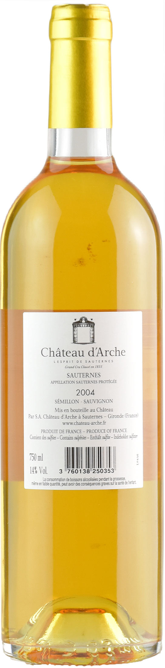 Chateau d'Arche Grand Cru Classé de Sauternes 2004