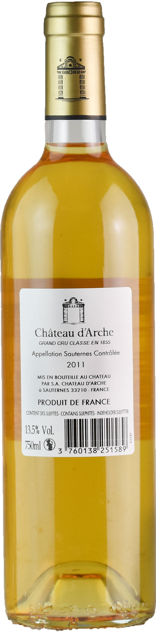 Chateau d'Arche Grand Cru Classé de Sauternes 2011