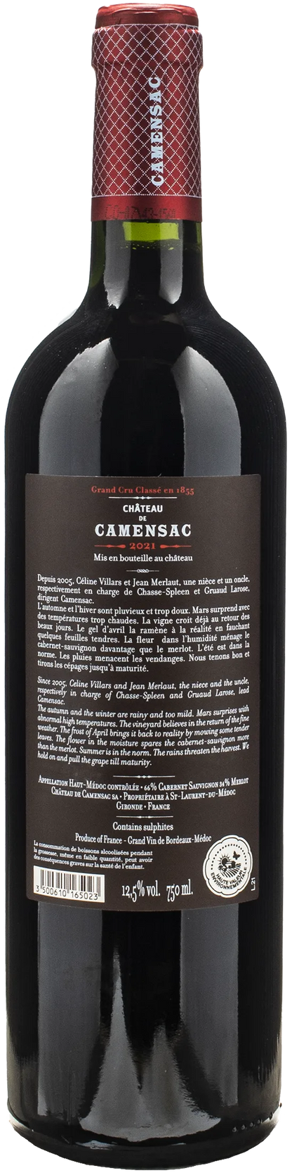 Chateau de Camensac Grand Cru Haut Medoc 2021