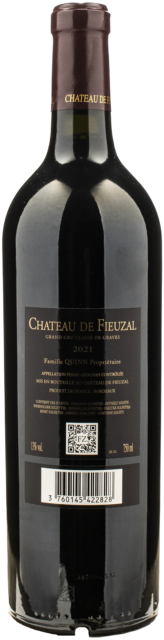 Chateau de Fieuzal Pessac Leognan Grand Cru Rouge 2021