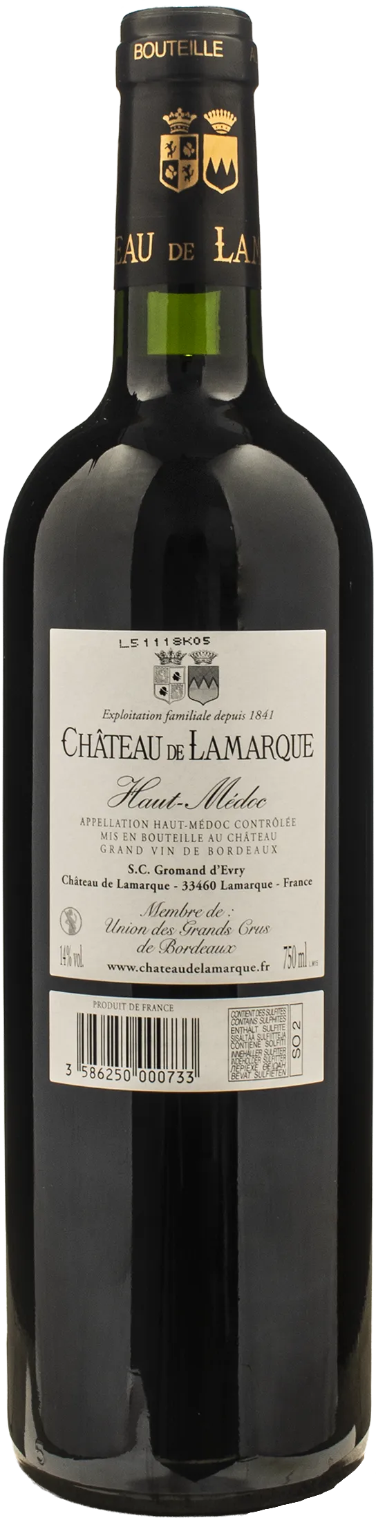 Chateau de Lamarque Haut Medoc 2015