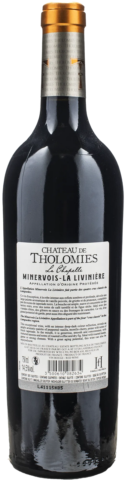 Chateau De Tholomies Le Chapelle Minervois La Liviniere 2018