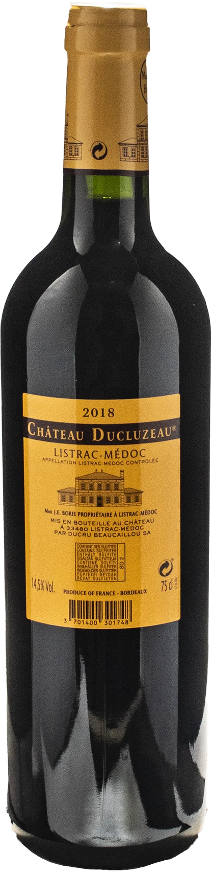 Chateau Ducluzeau Listrac Medoc 2018