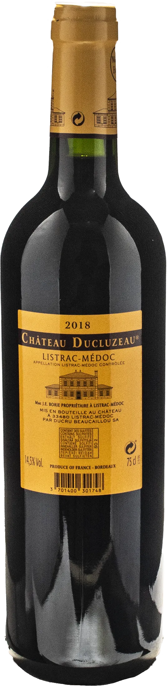 Chateau Ducluzeau Listrac Medoc 2018