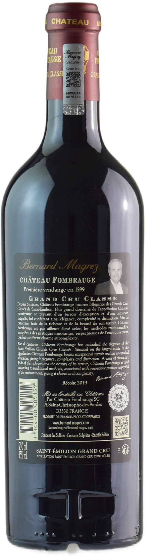 Chateau Fombrauge Saint Emilion Grand Cru Classé 2019