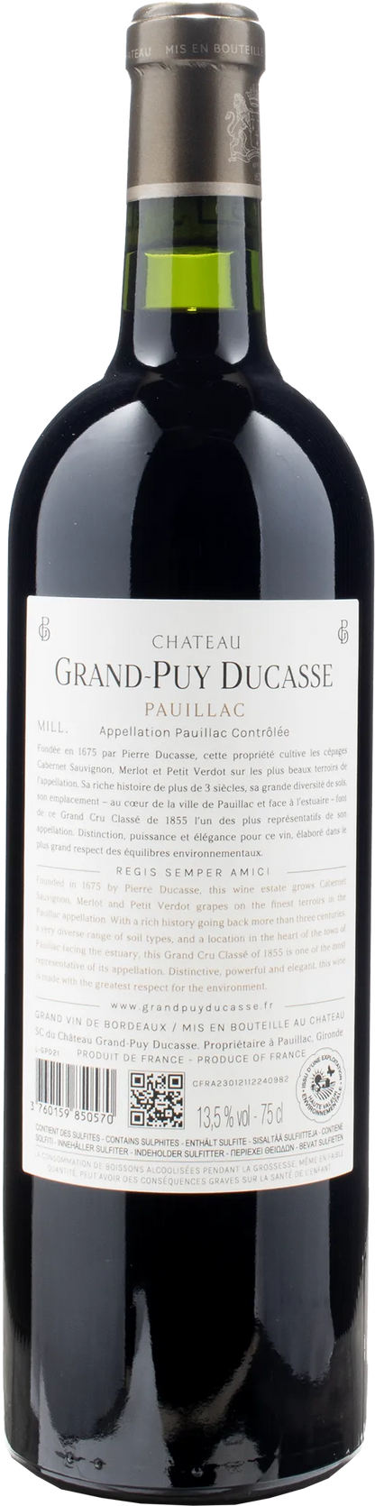 Chateau Grand Puy Ducasse Pauillac Grand Cru Classe 2021