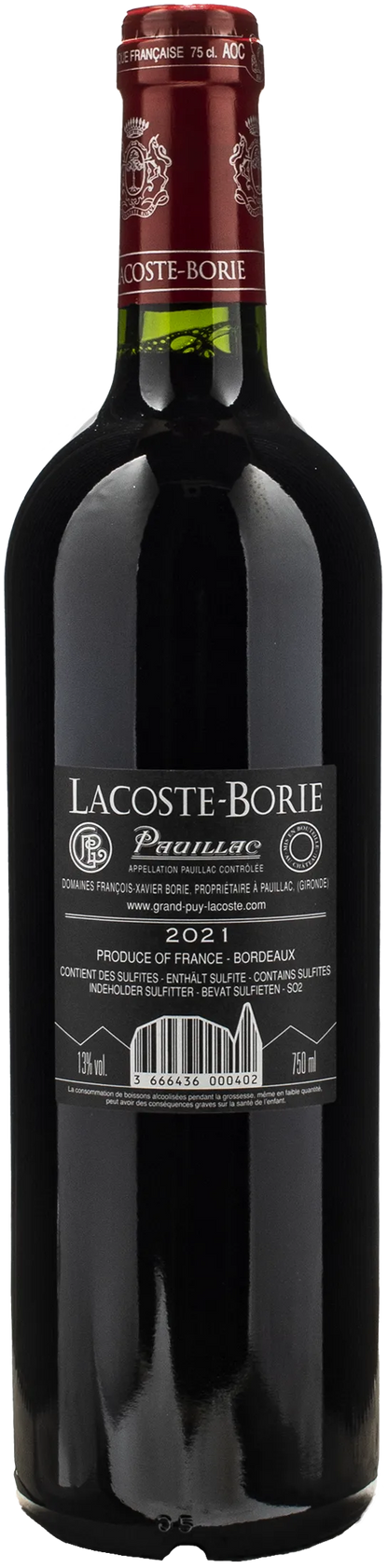 Chateau Grand Puy Lacoste Lacoste Borie Pauillac 2021