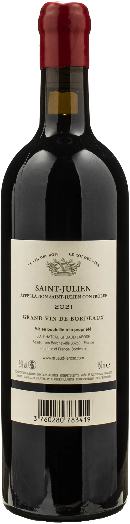 Chateau Gruaud Larose Sarget de Gruaud Larose Saint Julien 2021