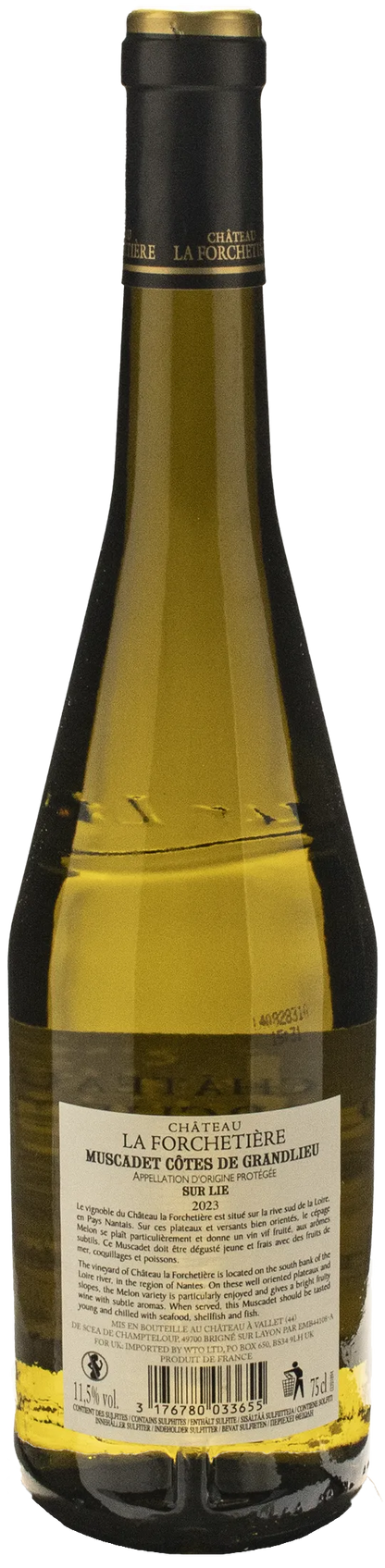 Chateau La Forchetiere Muscadet Cotes de GrandLieu Sur Lie 2023