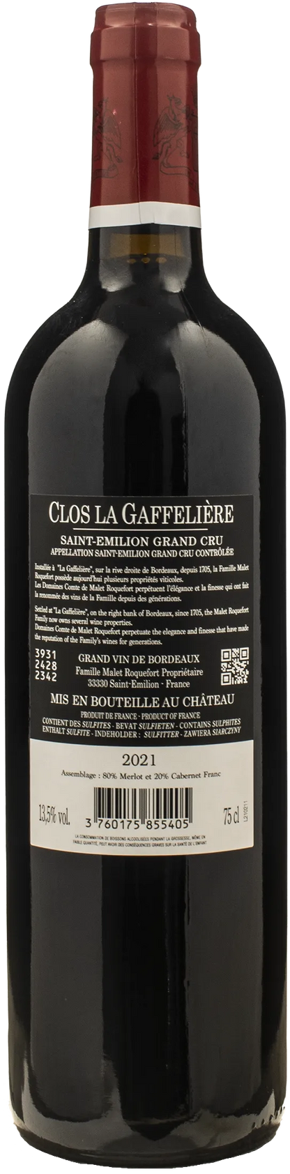 Chateau La Gaffeliere Clos La Gaffeliere Saint Emilion Grand Cru 2021
