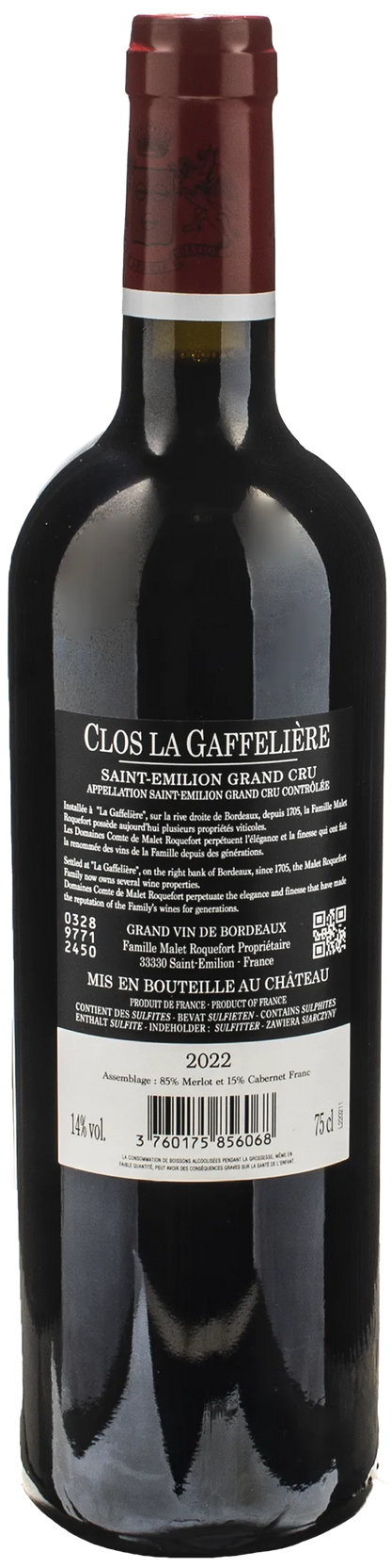 Chateau La Gaffeliere Clos La Gaffeliere Saint Emilion Grand Cru 2022