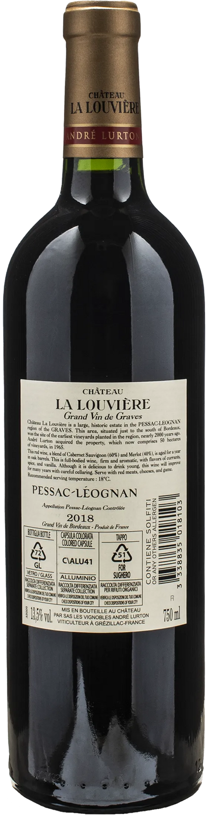 Chateau La Louviere Pessac Leognan 2018