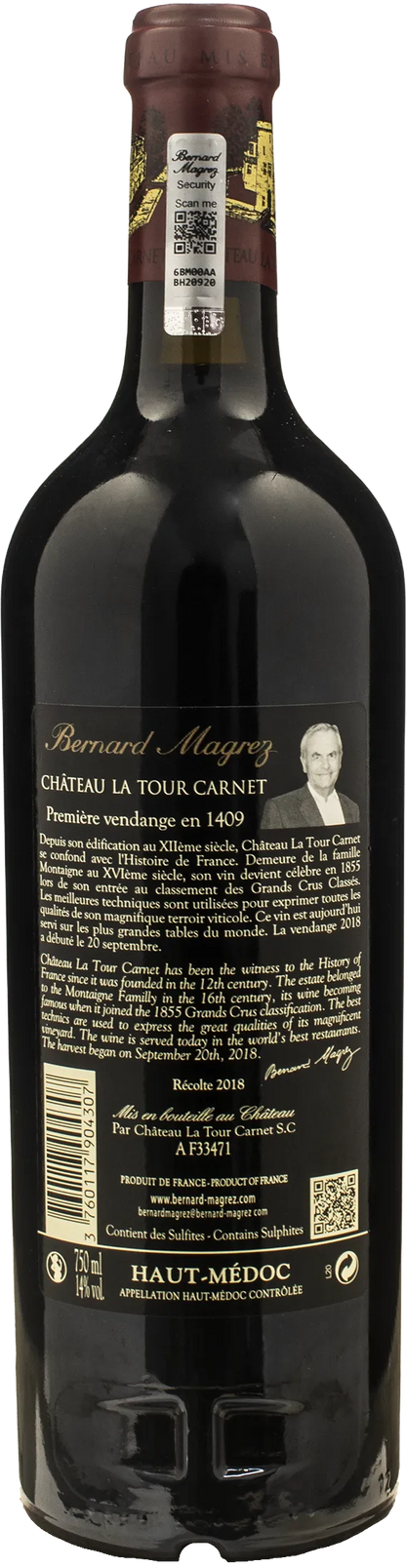 Chateau La Tour Carnet Haut Medoc Grand Cru Classe 2018