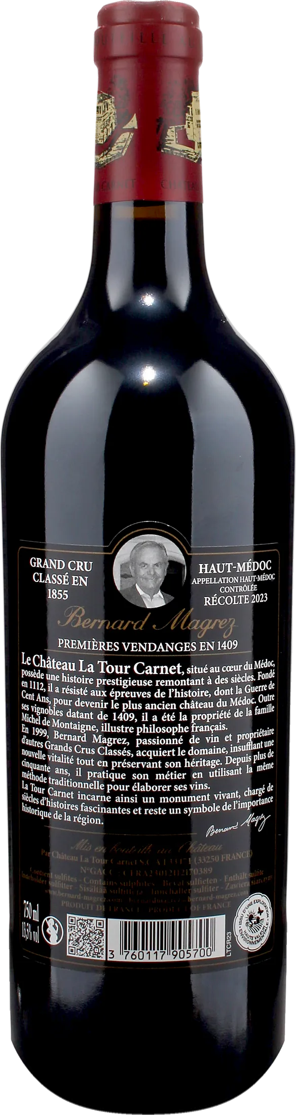 Chateau La Tour Carnet Haut Medoc Grand Cru Classe 2023