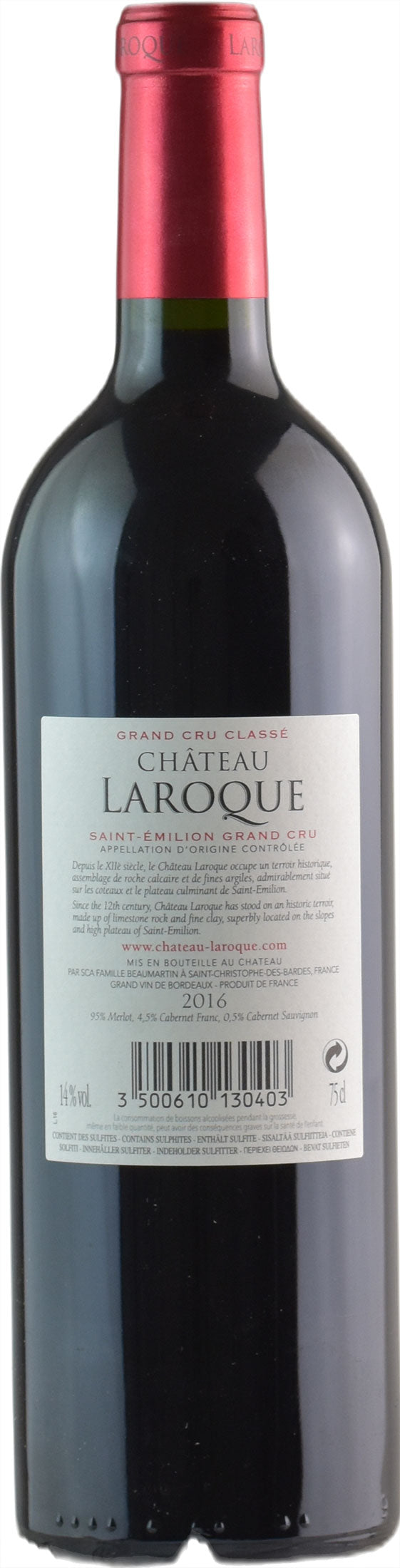 Chateau Laroque Saint Emilion Grand Cru Classé 2016