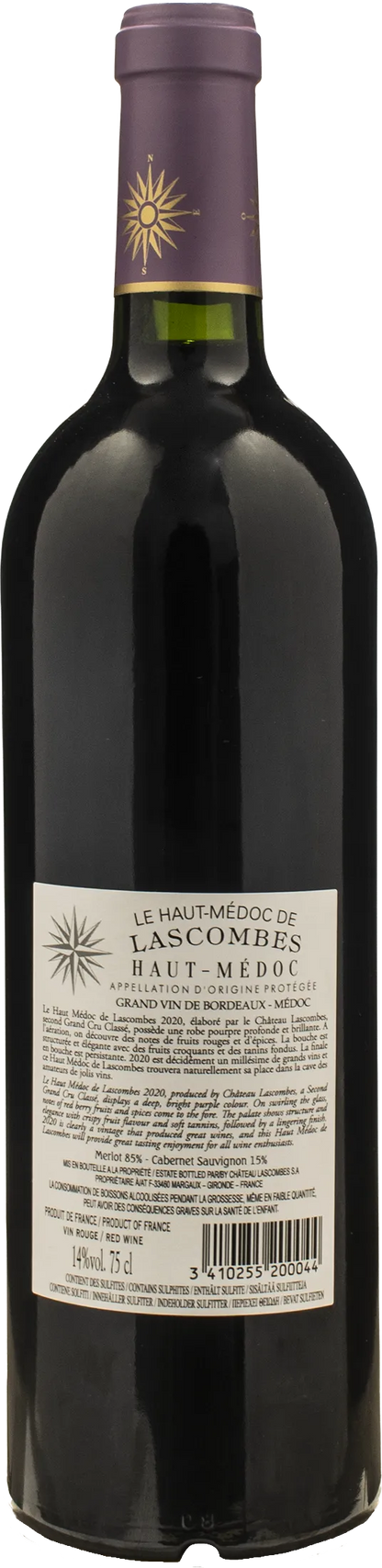 Chateau Lascombes Haut Medoc Grand Vin de Bordeaux de Lascombes 2020