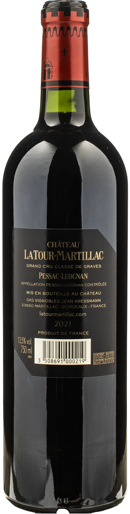 Chateau Latour Martillac Pessac Leognan Grand Cru Classe Rouge 2021