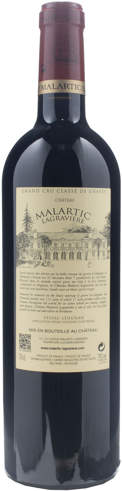 Chateau Malartic Lagraviere Pessac Leognan Grand Cru Classé des Graves Rouge 2015