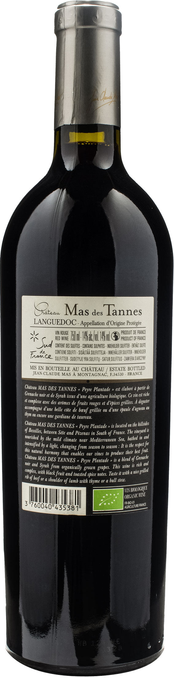 Chateau Mas des Tannes Rouge Languedoc 2021