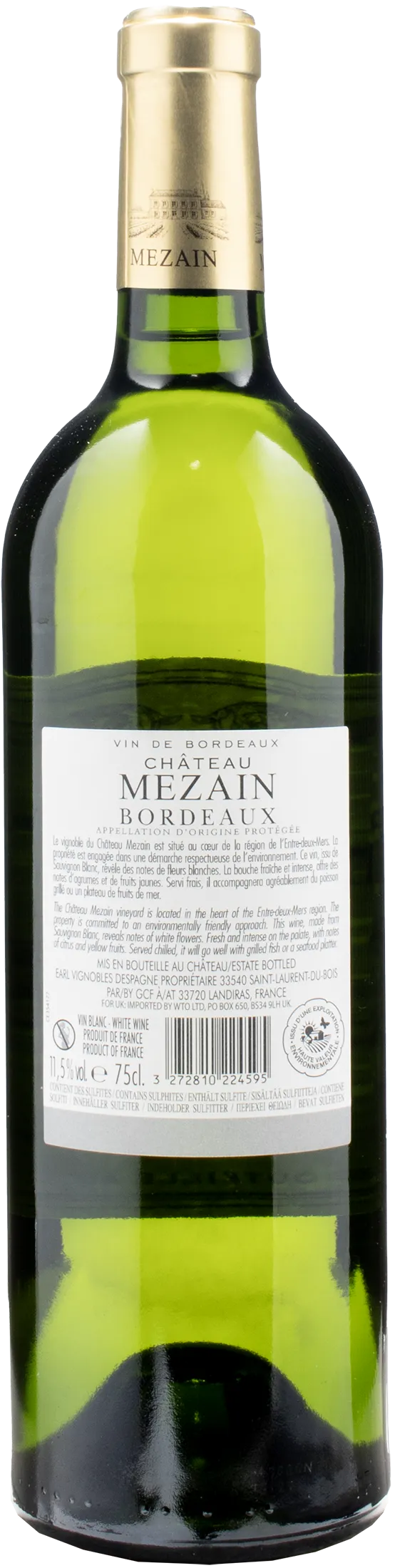 Chateau Mezain Bordeaux Sauvignon Blanc 2022