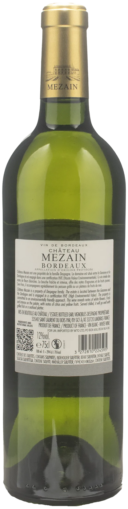 Chateau Mezain Bordeaux Sauvignon Blanc 2024
