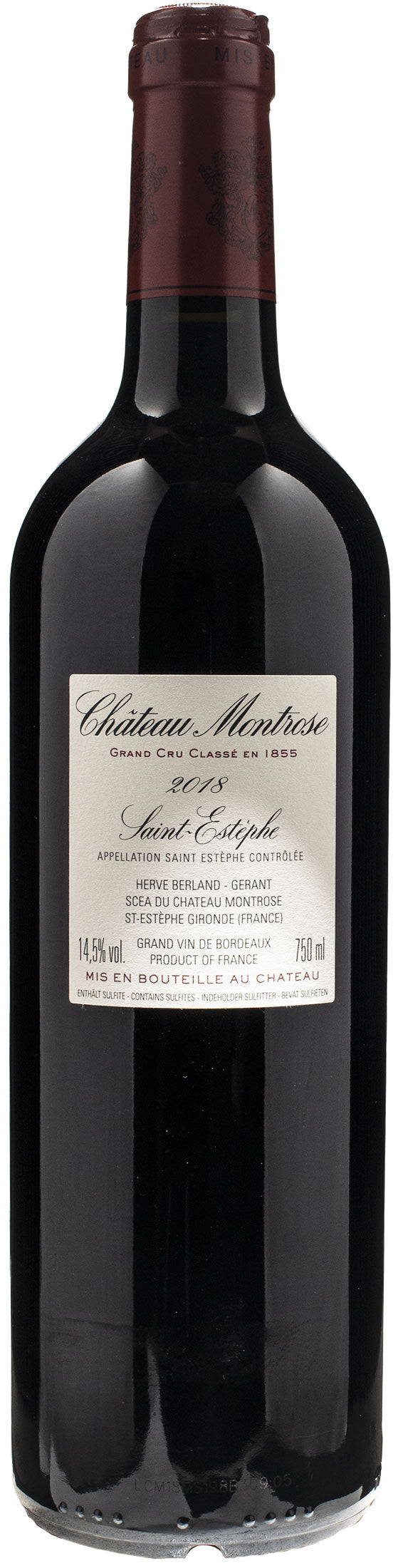 Chateau Montrose Saint Estephe Grand Cru Classé 2018