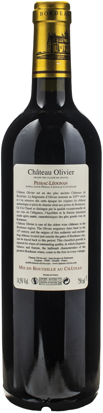 Chateau Olivier Pessac Leognan Gran Cru Classe Rouge 2009