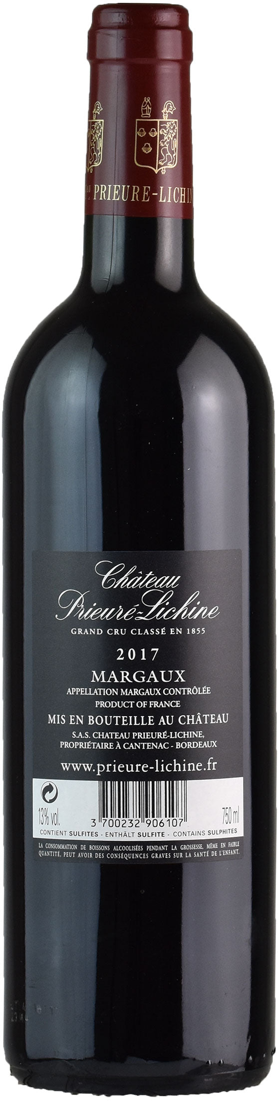 Chateau Prieure-Lichine Margaux Grand Cru Classé 2017