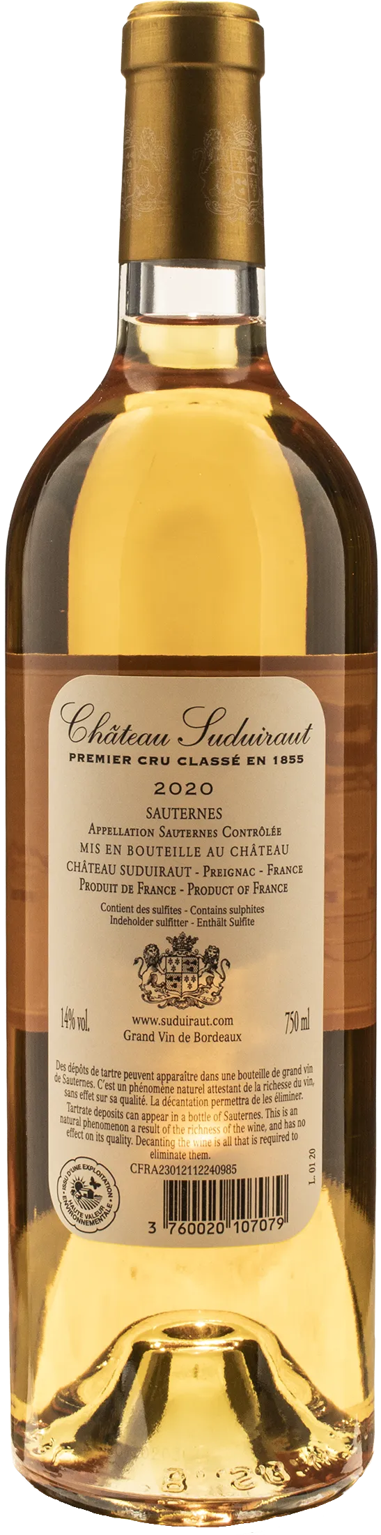 Chateau Suduiraut Sauternes 1er Cru 2020
