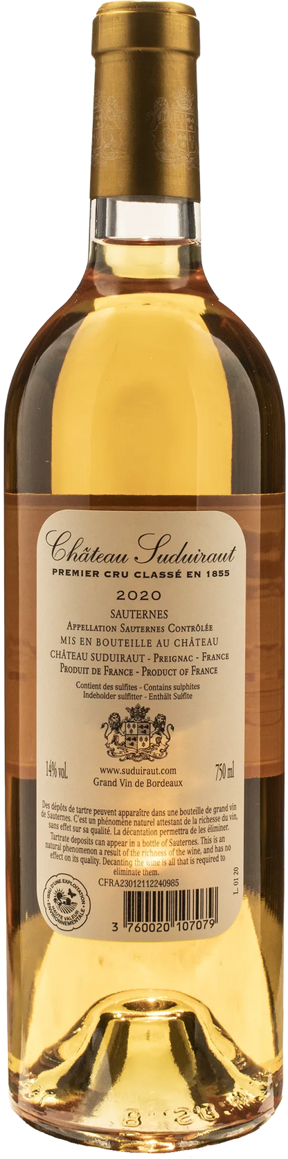 Chateau Suduiraut Sauternes 1er Cru 2020