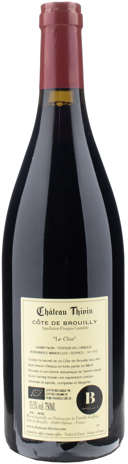 Chateau Thivin Cote de Brouilly Le Clos 2022