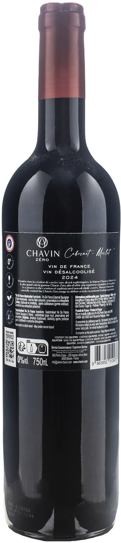 Chavin Cabernet Merlot Zero Alcol 2024