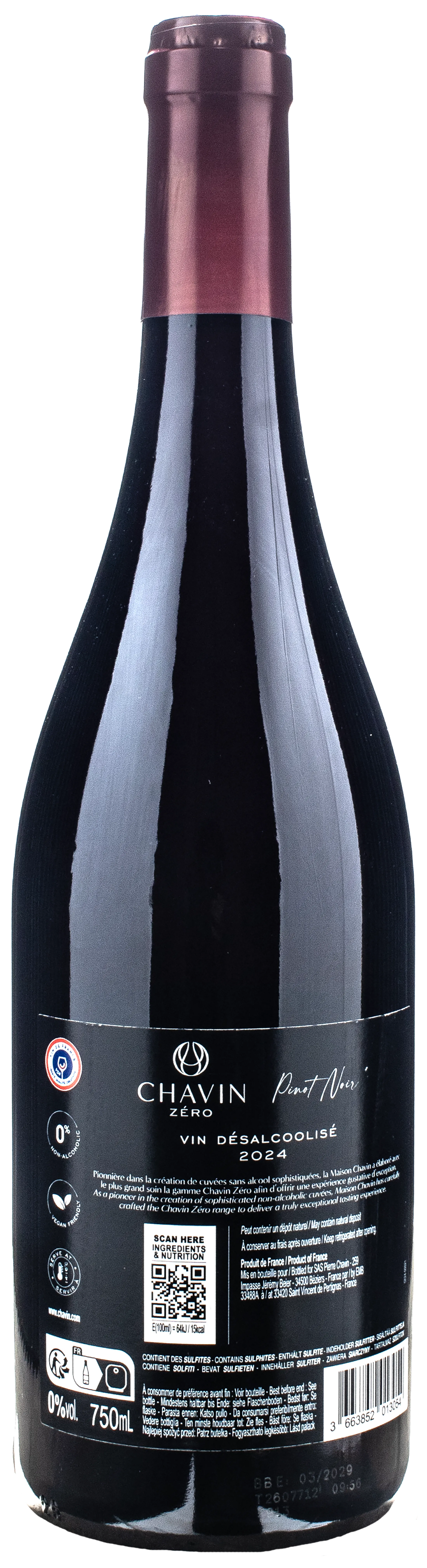Chavin Pinot Noir Zero Alcol 2024